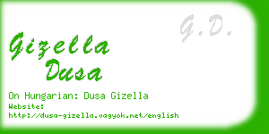 gizella dusa business card